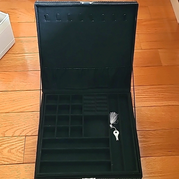 EUC Black Jewelry Box - Picture 1 of 8